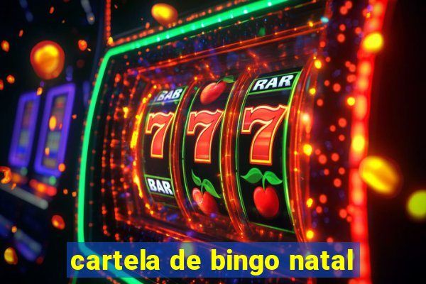 cartela de bingo natal